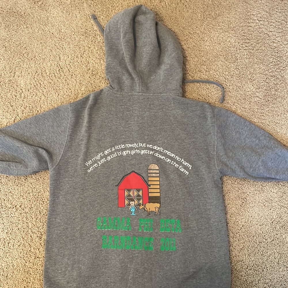 Small Gamma Phi Beta Zip-Up Hoodie - Picture 4 of 6